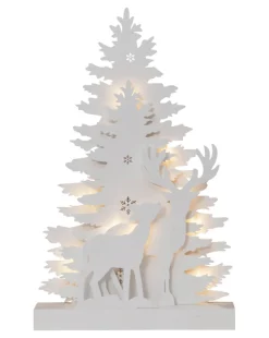 FAUNA Gran Bordsdekoration 44cm Vit