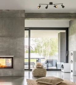 FERDINAND takspot 4:a rak 100cm Svart/Mässing