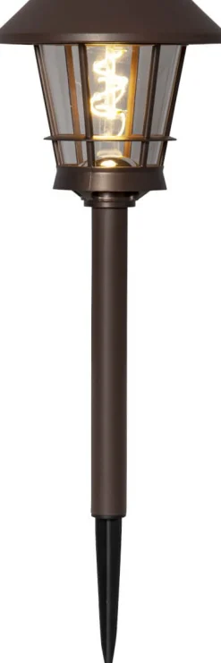 FERGUS Solcells-pollare 35cm Brun