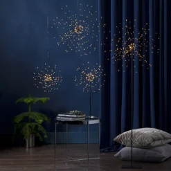 FIREWORK Hängande dekoration 45cm 200LED Svart