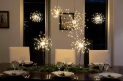 FIREWORK Hängande dekoration 16cm 80LED Svart