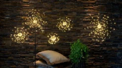 FIREWORK Hängande dekoration 16cm 80LED Svart