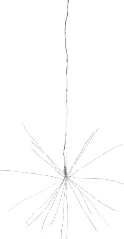 FIREWORK Hängande dekoration 26cm 60LED Dagljus Silver