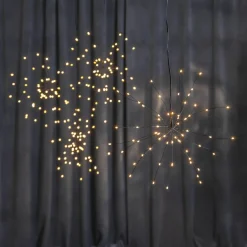 FIREWORK Hängande dekoration 26cm 60LED Dagljus Silver