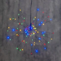 FIREWORK SOLAR Solcellsdekoration 50cm Svart/Flerfärgad