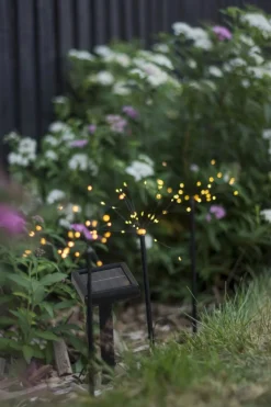 FIREWORK SOLAR Solcellsdekoration 40cm 90LED Svart IP44