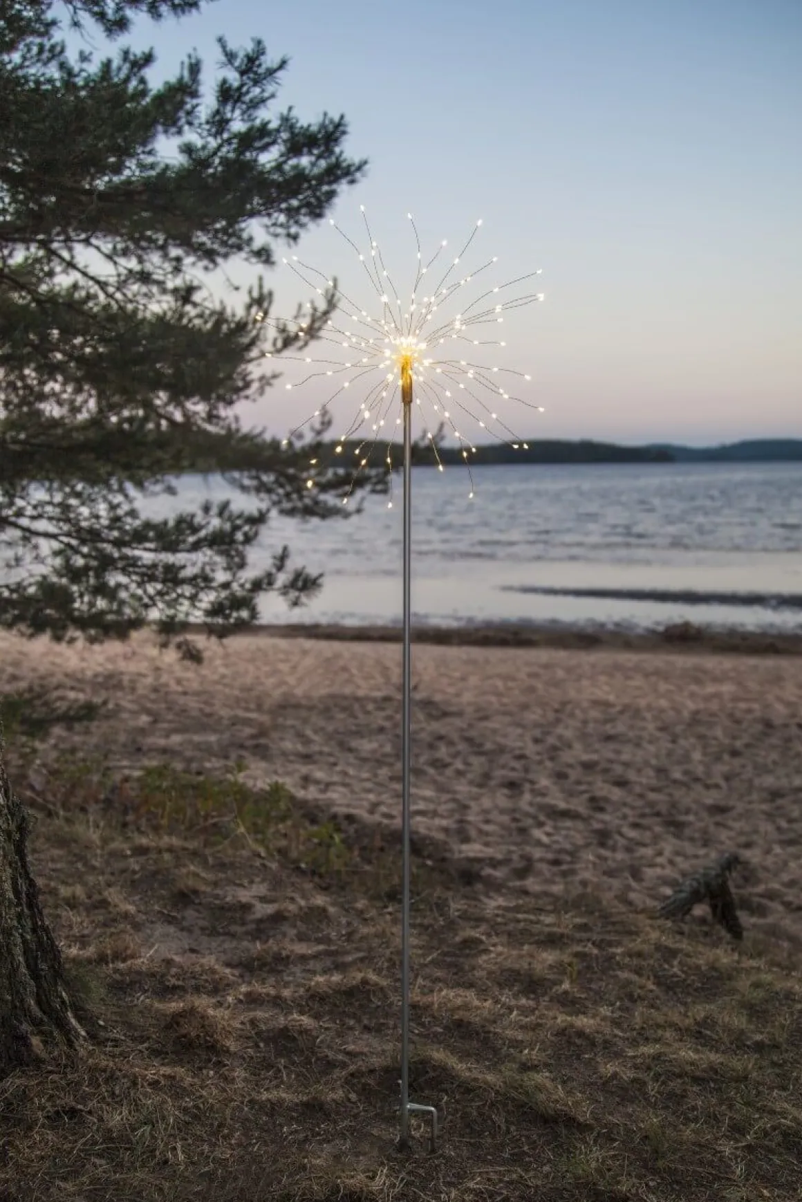 FIREWORK Utedekoration 110cm 160LED Silver IP44