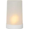FLAME CANDLE LED Blockljus 14,5cm Vit IP44
