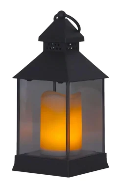 FLAME LANTERN Lykta 25cm IP20 Svart