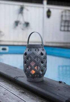 FLAME Solcellsdekoration 23cm Grå IP44