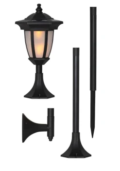 FLAME Solcellsdekoration 63cm Svart IP44
