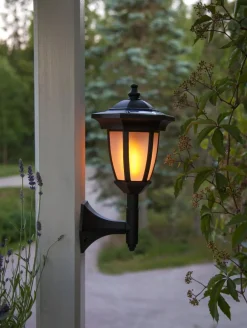 FLAME Solcellsdekoration 63cm Svart IP44