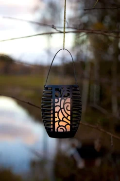 FLAME Solcellsfackla 42cm Svart