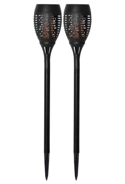 FLAME Solcellsfackla 9cm Svart IP44