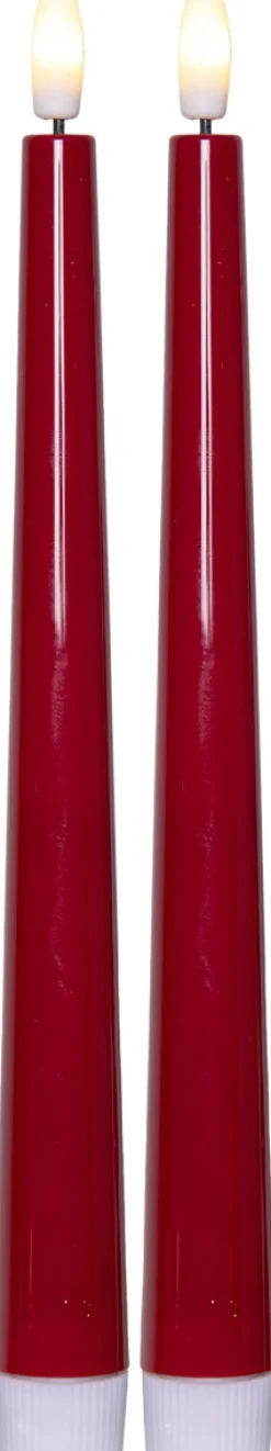 FLAMME CANDY Antikljus 2-pack 26cm Röd