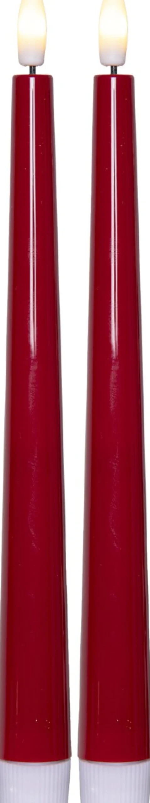 FLAMME CANDY Antikljus 2-pack 26cm Röd