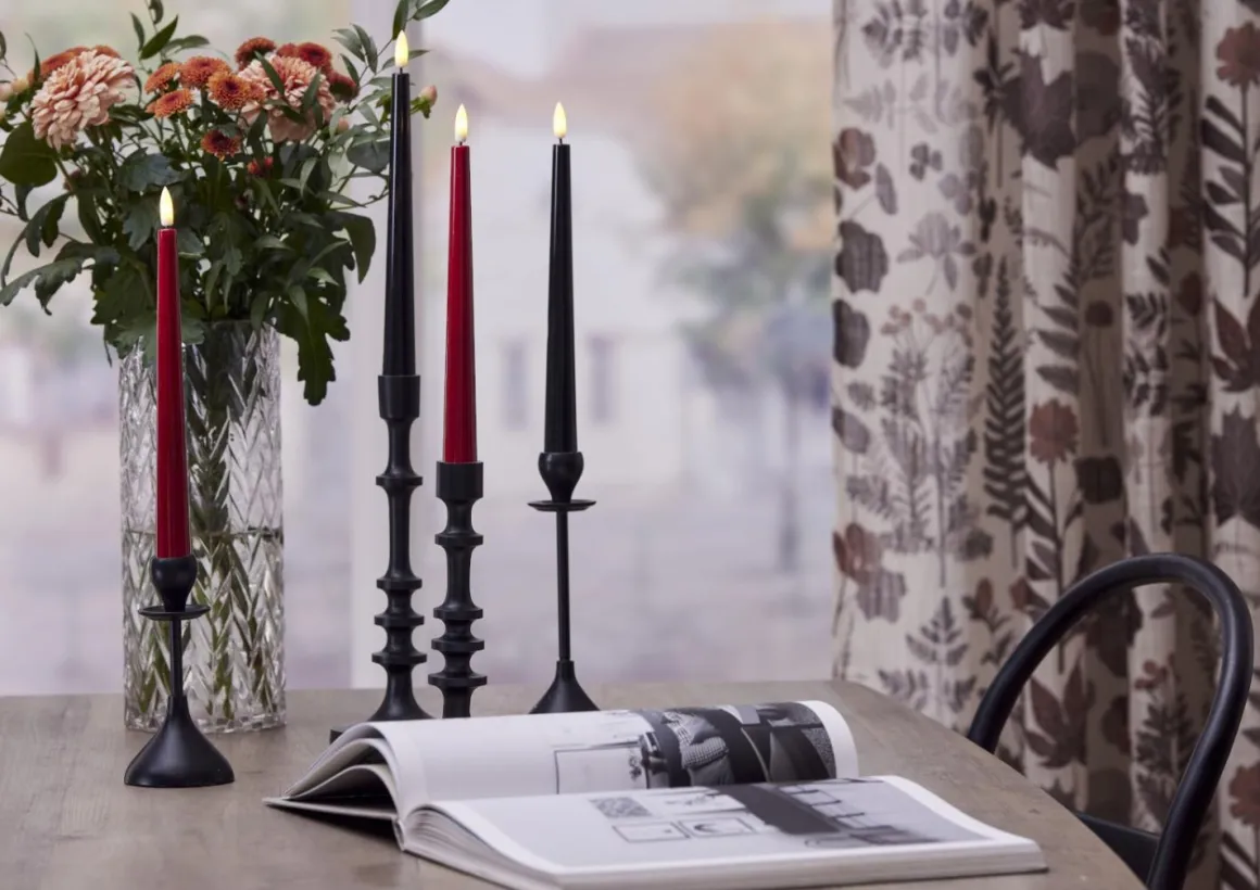 FLAMME CANDY Antikljus 2-pack 26cm Röd