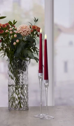 FLAMME CANDY Antikljus 2-pack 26cm Röd