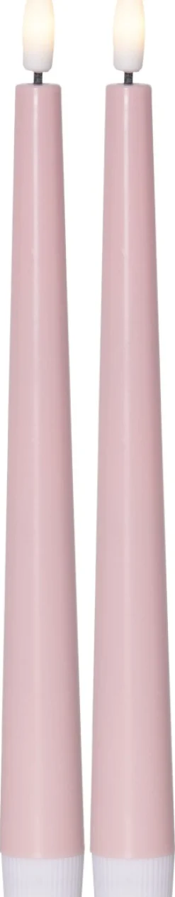 FLAMME CANDY LED-Antikljus 2-pack 26cm Rosa
