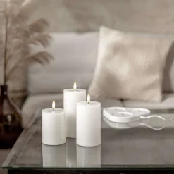 FLAMME CHARGE Blockljus 3-pack 15cm