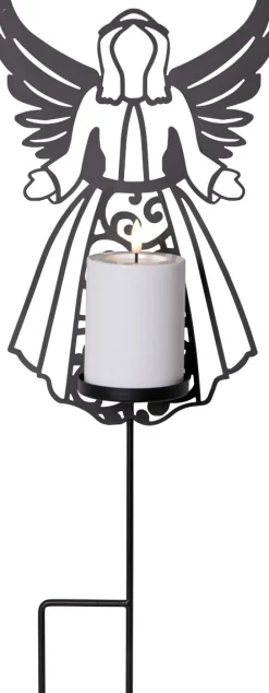 FLAMME DECO LED Gravljus 48cm Svart