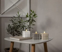 FLAMME DOT LED-Blockljus Batteri 9,5cm Vit