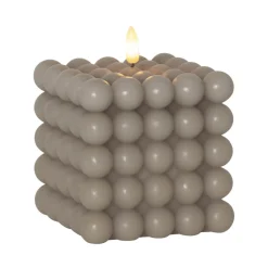 FLAMME DOT LED-Blockljus 12,5cm Grå