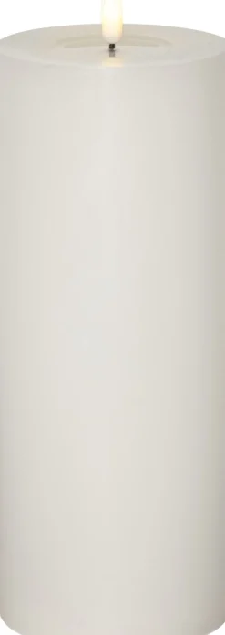 FLAMME FLOW BIG Blockljus Batteri 27,5cm Vit