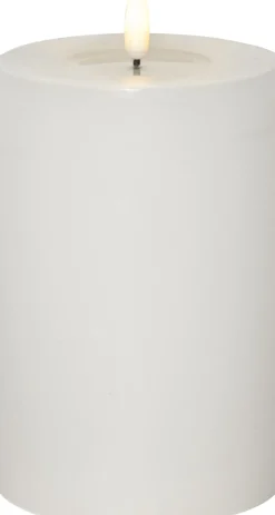 FLAMME FLOW BIG Blockljus Batteri 17,5cm Vit