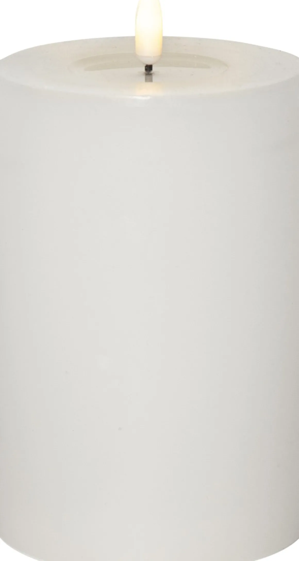 FLAMME FLOW BIG Blockljus Batteri 17,5cm Vit