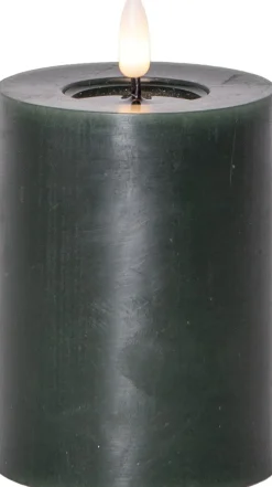 FLAMME FLOW LED-Blockljus Batteri 12,5cm Grön