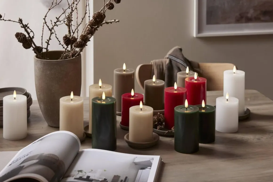 FLAMME FLOW LED-Blockljus Batteri 17,5cm Mullvad