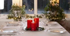 FLAMME FLOW LED-Blockljus 17,5cm Röd