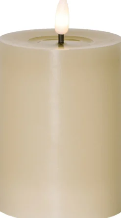 FLAMME FLOW LED-Blockljus Batteri 12,5cm Beige