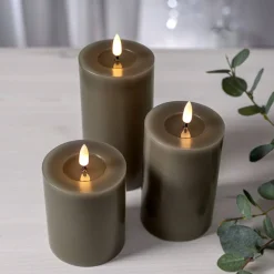 FLAMME FLOW LED-Blockljus Batteri 12,5cm Mullvad