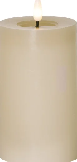 FLAMME FLOW LED-Blockljus Batteri 15cm Beige