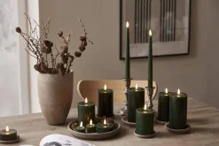 FLAMME FLOW LED-Värmeljus 2-pack 7cm Grön