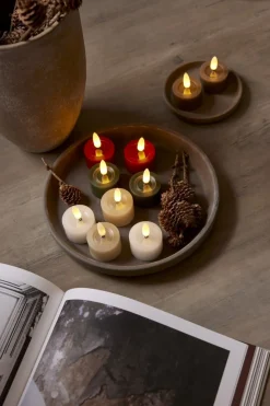 FLAMME FLOW LED-Värmeljus 2-pack 4cm Mullvad