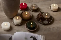 FLAMME FLOW LED-Värmeljus 2-pack 7cm Vit