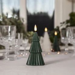 FLAMME GRANY LED-Blockljus15cm Grön