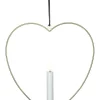 FLAMME HEART Inomhusdekoration Batteri 28,5cm Mässing