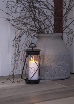 FLAMME HEART LED Gravljus 14cm Vit