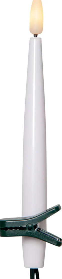 FLAMME Julgransbelysning Batteri 7,5m Vit