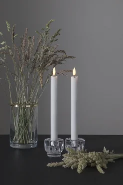 FLAMME LED Antikljus 2-pack 25cm Vit