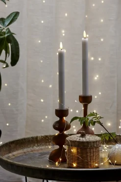 FLAMME LED Antikljus 2-pack 25cm Vit