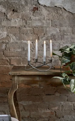 FLAMME LED-Antikljus 4-Pack 20cm Vit