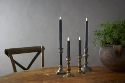 FLAMME LED-Antikljus 2-Pack Batteri 15cm Svart