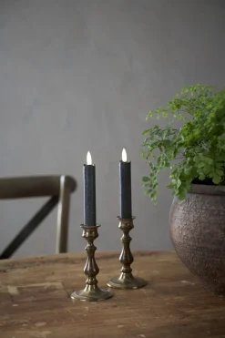 FLAMME LED-Antikljus 2-Pack Batteri 15cm Svart