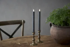 FLAMME LED-Antikljus 2-Pack Batteri 25cm Svart