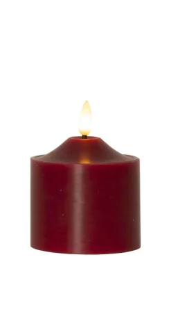 FLAMME LED-Blockljus 9,5cm Röd